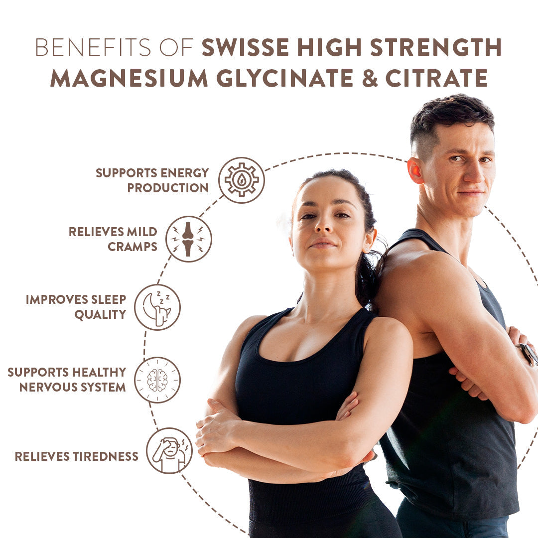 Swisse ULTIBOOST High Strength Magnesium Glycinate & Citrate Powder - 90 gms